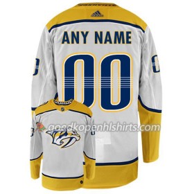 Nashville Predators Custom Adidas Wit Authentic Shirt - Mannen